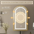 thumbnail image 5 of Arched Medicine Cabinet with Light,20x36 Inch Recessed Lighted  Medicine Cabinet Mirror with Storage for Bathroom, 5 of 7