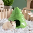 thumbnail image 4 of JVBTVB Christmas Reindeer Ceramic Hamster Hideout Cozy Half-Enclosed Pet Bed for Small Animals - Hamsters, Guinea Pigs, Rabbits Holiday Theme Shelter, 4 of 6