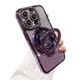 thumbnail image 1 of Gift compatible iPhone 15 14 Pro Max 13 12 11 Luxury Glitter Diamond Magsafe Ring Phone Case, 1 of 5