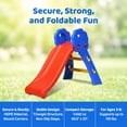thumbnail image 5 of Kadyn 2 in 1 Toddler Slide Kids Slide for Age 3-8, Freestanding Kids Slide with Climber, Basketball Hoop, Red, 5 of 7