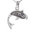 thumbnail image 3 of Jewelry Trends Sterling Silver Shark Pendant with Celtic Knot Work on 18 Inch Box Chain Necklace, 3 of 8