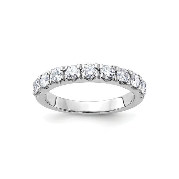 FJC Finejewelers 14 kt White Gold 1/2 ct 9 Stone G H I True Light Moissanite Band 2 mm