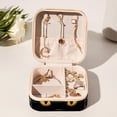 thumbnail image 6 of Cat Portable Square Jewelry Box Organizer for Rings, Earrings, Necklaces, Bracelets - for Girls and Women, 6 of 6