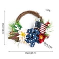 thumbnail image 2 of Patriotic Wreath Flag Sunflower Peony Artificial Flower Front Door Decor Independence Day Memorial Day 4 Sizes Wall Porch, 2 of 6