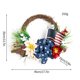 thumbnail image 3 of Corona Patriótica de Flores Artificiales con Diseño de Bandera, Girasol y Peonía para La Puerta Principal, La Pared o La Decoración Del Porche. Corona de Tela Hecha a Mano para El Día de La Independe, 3 of 6