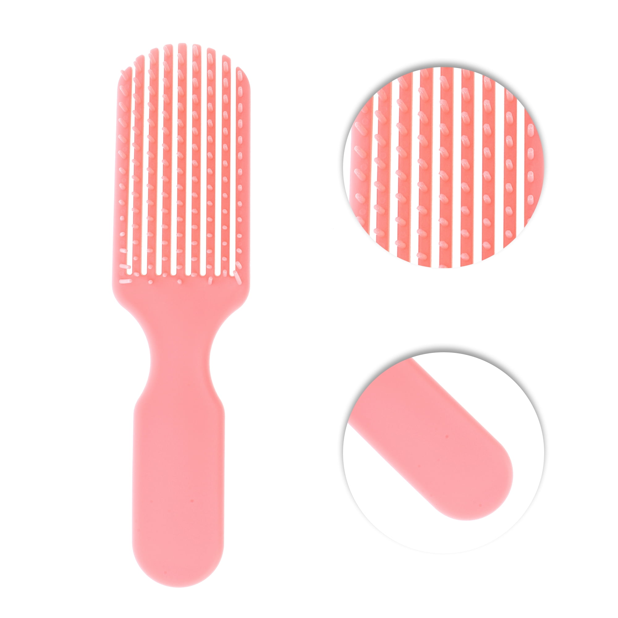 Unique Bargains 1 Pc Hollow Nine Claws Hair Brush for Daily Use Pink