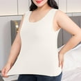 thumbnail image 2 of GA WEIHUA Plus Size Basic Tank Top for Women Slim Fit Stretch Undershirt Camisole Summer Solid Color Sleeveless Under Shirts(White,XXL), 2 of 6