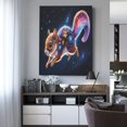 thumbnail image 4 of Kdxio Colorful Star River Squirrel Pattern Canvas Wall Art 12x16 Inches - Waterproof HD Print Solid Wood Frame for Living Room & Bathroom,Vertical, 4 of 8