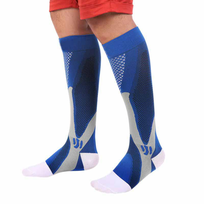 Women Men Leg Support Stretch Compression Socks Running Sports Stocking