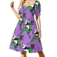 thumbnail image 2 of Vestido de noche Dutch Midnight Garden I de manga corta para mujer, 2 of 7