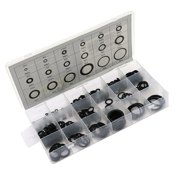 Raindrops 225 PCS/Set Metric Rubber Grommet Assortment Kit Electrical Gasket for Wire Plug and Cable (Black)