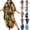 Dark Green, variant on Print Moo-Moos for Women, Kaftan Cover-Up Dresses, Sexy V-Neck High-Slit, Beach Pool-Party Coverups Muumuu Plus Dark Green