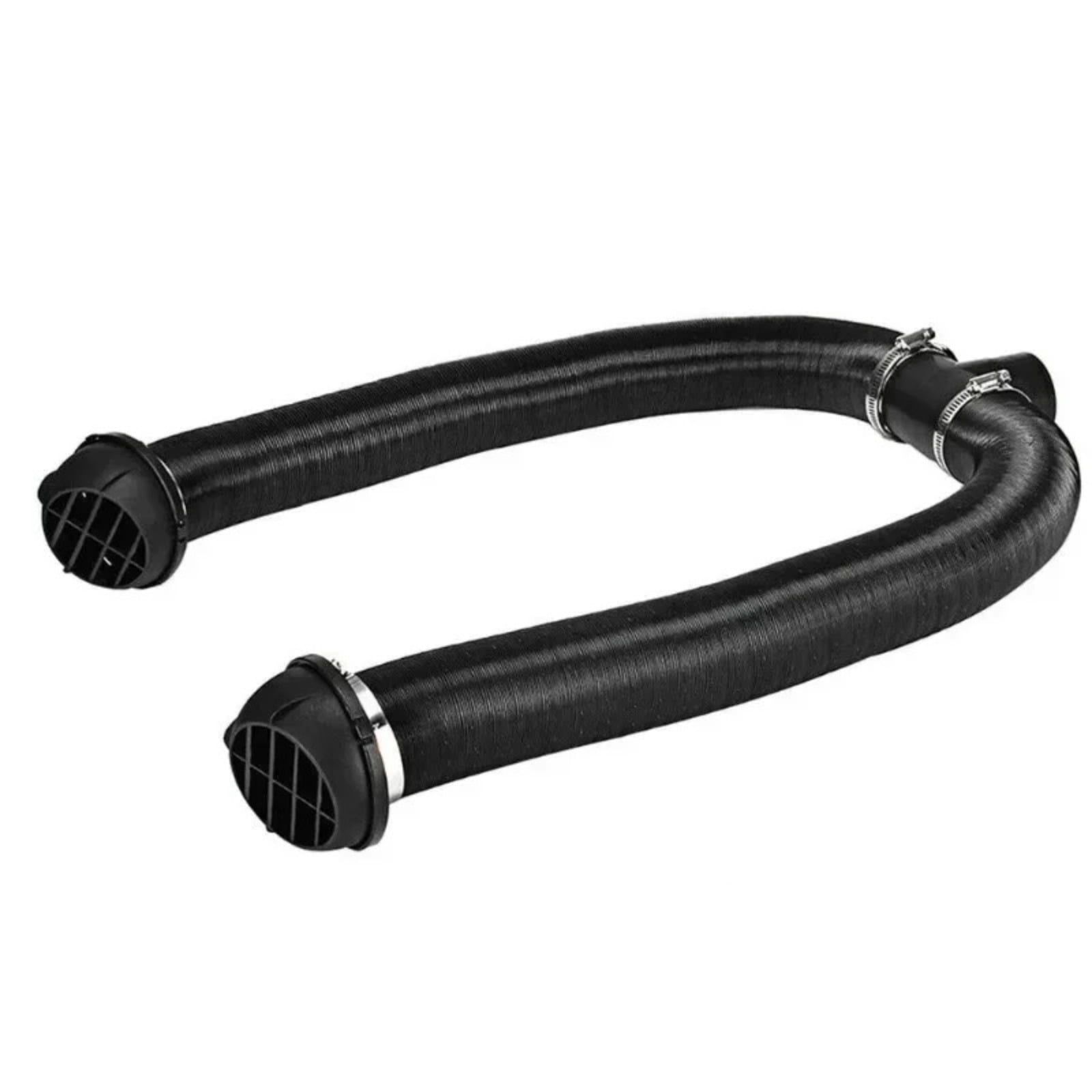60mm Diesel Heater T Connector Kit with 2 Air Outlets Extendable Duct Pipes and Clamps for Webasto for Eberspacher for Propex