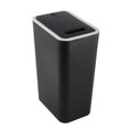 thumbnail image 4 of Cubo de basura para baño, cubo de basura doméstico sellado de gran capacidad, inodoro con tapa a presión de plástico para el hogar la cocina la sala de estar y el baño (Negro), 4 of 4