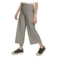 thumbnail image 3 of KARL LAGERFELD PARIS Womens Black Pocketed Zippered Cropped Wide Leg Pants 16, 3 of 4