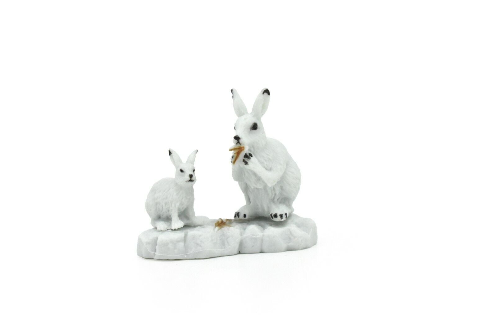 Arctic Rabbit Toy, Snowshoe Hare, Realistic Rubber Replica, Hand