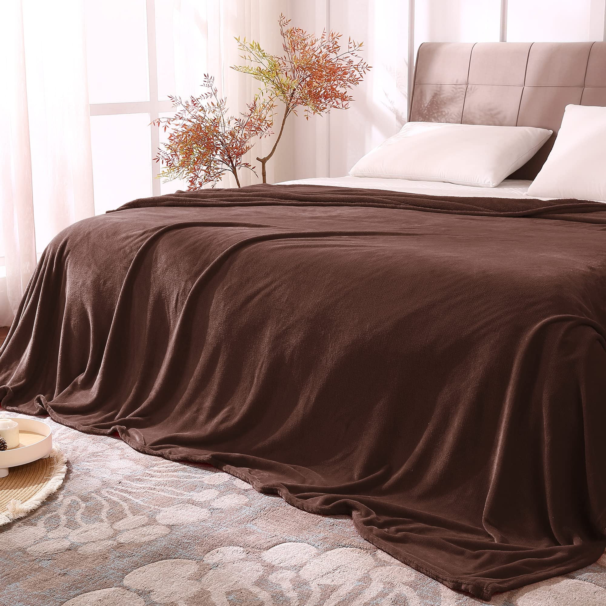 BEDELITE Fleece Blankets Queen Size Brown Throw Blankets for Bed u0026  couch,Plush cozy Fuzzy Blanket, Super Soft u0026 Warm Blankets for Spring and  Summer | Walmart Canada