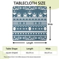 thumbnail image 2 of Geometric Diamond Chevron Pattern Square Fitted Tablecloth with Elastic Edge,Square Table Cover,Washable Elastic Table Cover for Home Kitchen Party Decor 36"x36", 2 of 6