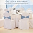 thumbnail image 5 of 100 Pcs Spandex Chair Sashes with Crown Buckle Slider Stretch Chair Bands Cover Ties for Wedding, Banquet, Gala, Corporate Event, Birthday Party, Baby Shower(Dusty Blue), 5 of 13