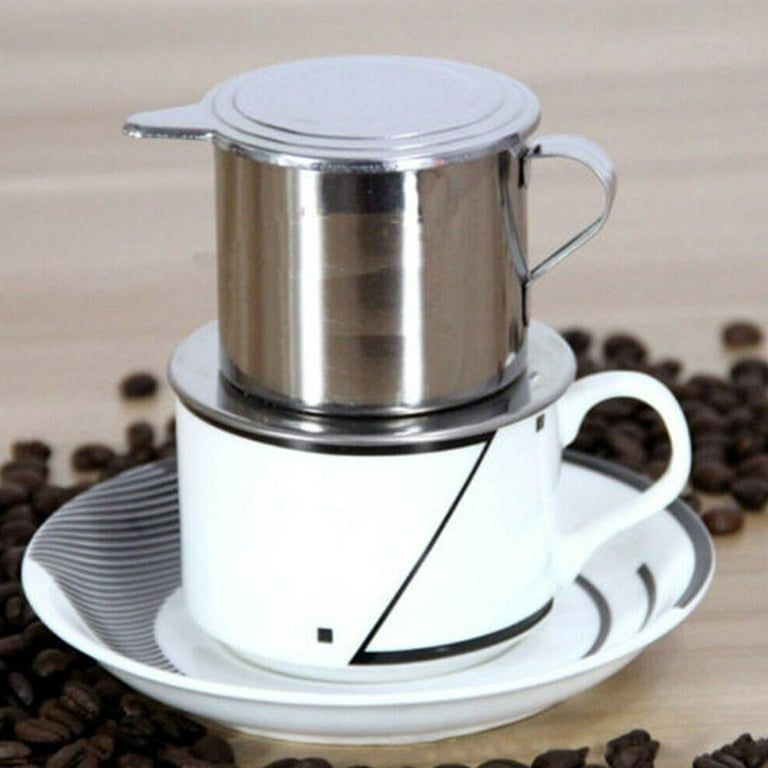 Stainless Steel Vietnamese Coffee Drip Press Maker Single Cup For Office  A5R8 