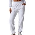 thumbnail image 1 of Vsaiddt Pantalones deportivos de invierno para mujer con bolsillos, pantalones harén con forro polar, pantalones holgados casuales, pantalones deportivos, 1 of 4