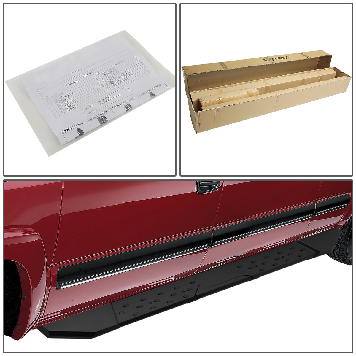 DNA Motoring 5.5" Side Step Nerf Bars Running Boards for 2015-2020 Ford F150 Super Duty Crew Cab
