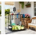 thumbnail image 4 of Deck Box Garden Tool Organizer,3-Tier Yard Tool Storage Rack,with Hooks for Long-Handled,Broom,Shovel,Outdoor Storage Box, 4 of 8