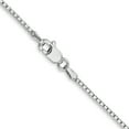 thumbnail image 3 of 10K Solid White Gold 1.25mm Box Link Chain Necklace, 3 of 5