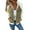 325#Khaki, variant on Harpily Women's Casual Shirt Women's Long Sleeve Denim Jacket Casual Zipper Color Block Denim Shirt Top
