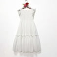 thumbnail image 3 of WOYY Little Girls Lace Layered Princess Dress Short Sleeve Maxi Evening Dress, Sizes 3-14, 3 of 4