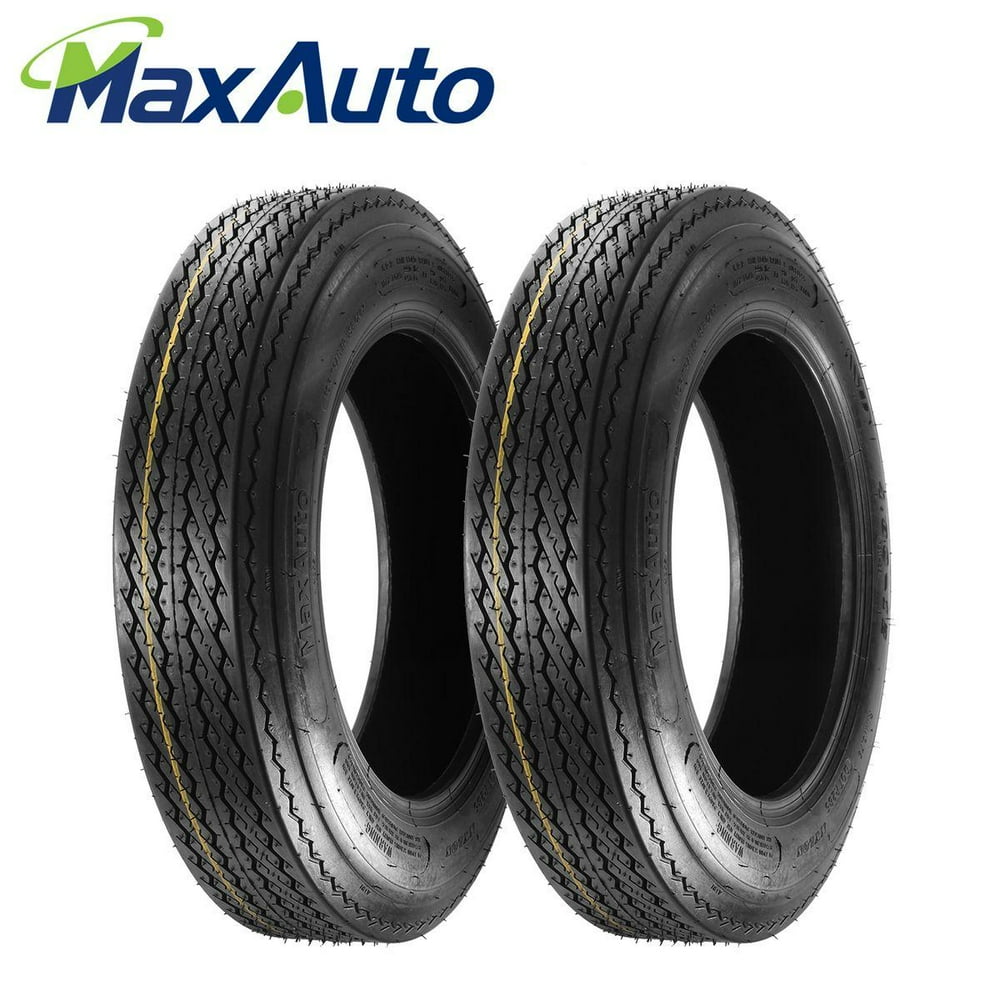 Set of 2 MaxAuto 4.8012 48012 4.80x12 Boat Trailer Tires 6PR Load