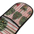thumbnail image 4 of Yayeee Double Oven Mitt Kitchen Heat Resistant Baking 35" x7" Quilted Glove, Stripes Trees, 4 of 6