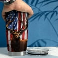 thumbnail image 4 of Hunting Tumbler Cup 20oz Deer Hunting Gifts for Men Hunters American Flag Stainless Steel Insulated Tumblers Coffee Travel Mug Hunter Gift for Birthday Christmas, 4 of 7