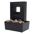 thumbnail image 1 of Waterfall Fountain, LED Light Circulating Water Tabletop Fountain Rugged Construction  for Bedroom, 1 of 7