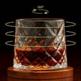 thumbnail image 4 of Pirouette Ashford Old Fashion Whiskey Glass With Bamboo Coaster 300ml Set of 4, 4 of 4