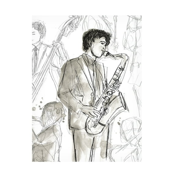 June Erica Vess 'Jazz Sketchbook I' Canvas Art