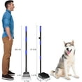 thumbnail image 3 of Pooper Scooper, Dog Pooper Scooper Tray and Rake Set with Adjustable Stainless Steel Long Handle for Large Medium Small Dogs (Blue), 3 of 8