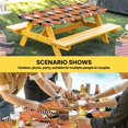 thumbnail image 6 of Thanksgiving Table Cloths for 4 Foot Rectangle Tables, Fall Orange Pumpkin Black White Plaid Patio Waterproof Elastic Fitted Tablecloths, Washable Rectangular Table Cover for Camping, 6 of 8