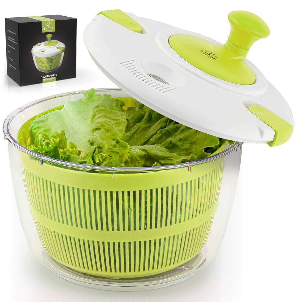 Zulay Kitchen Salad Spinner Large 5L Capacity Manual Lettuce Spinner