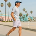 thumbnail image 5 of Dalix Ghost Beach Short Embroidered Casual Pocket Mesh Drawcord Waist Mens in Orchid XL X-Large, 5 of 5