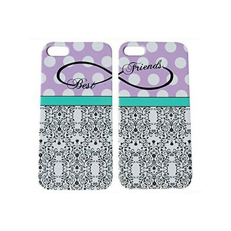 Purple Polka Dot Best Friends Phone Case for the Apple Iphone 4 / 4s by iCandy (Best Youtube App For Iphone 4s)