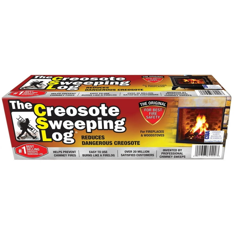 CSL - Creosote Sweeping Log for Fireplaces and Woodstoves, Chimney Maintenance Firelog