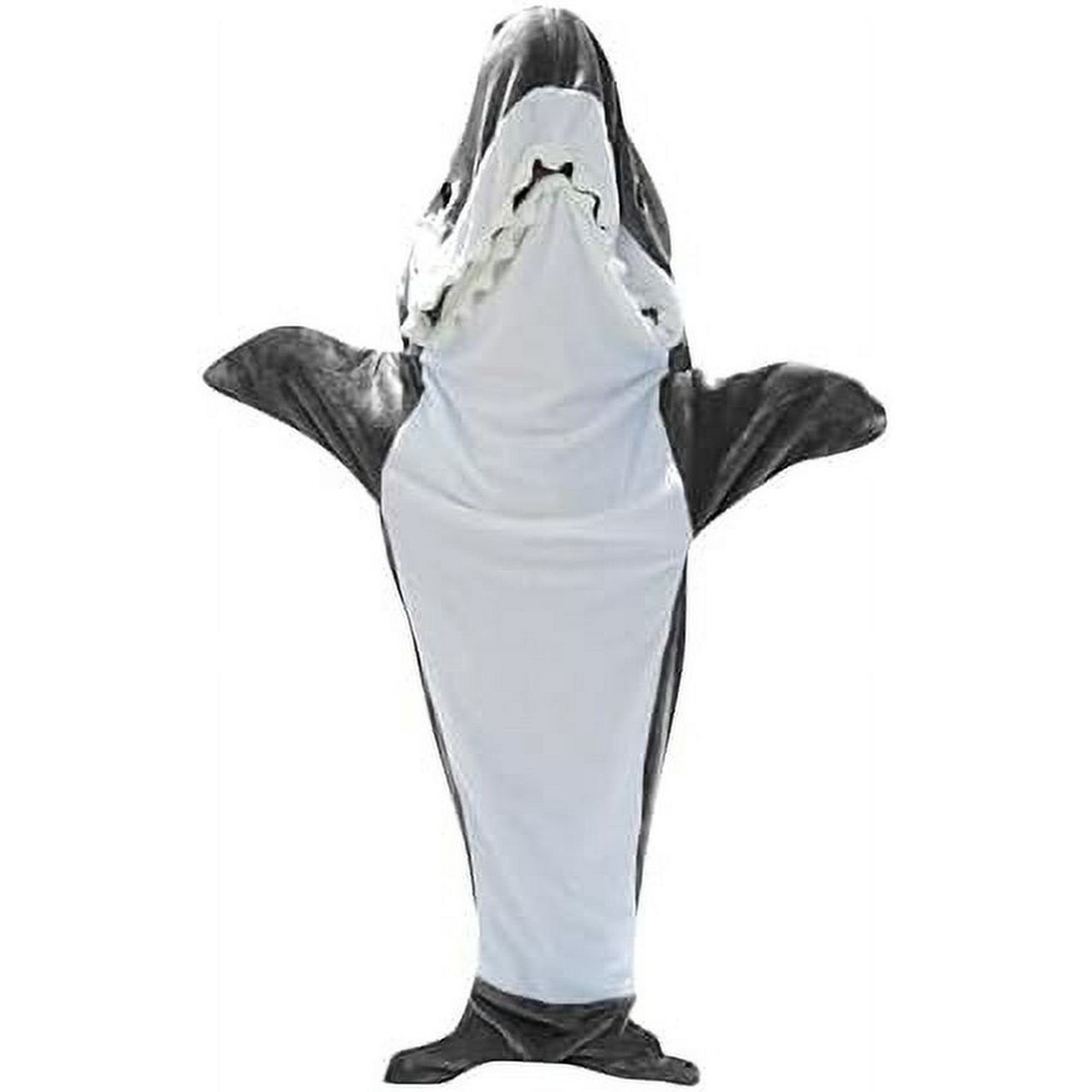 Fashion Trade Prreey Shark Blanket For Adult Wearable Shark Onesie Soft Cozy Flannel Shark Sleeping Bag Warm Funny Shark Blanket Hoodie Pajamas Other