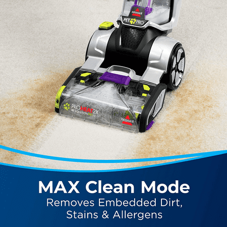 Bissell ProHeat 2X Revolution Max Clean Pet Pro Full-Size Carpet Cleaner, 1986, with Antibacterial Formula and Bonus 3" Tough Stain Tool