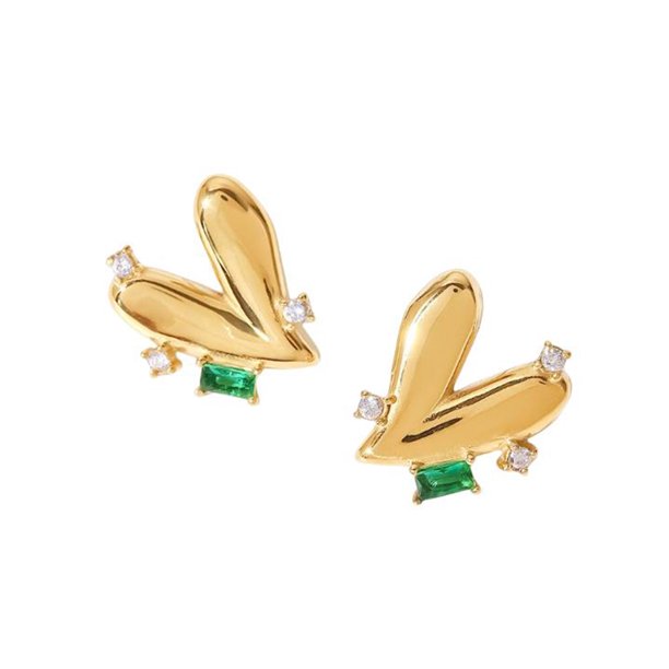 Jumpingount 1 par de pendientes de mujer, decoración exquisita, brillante, joyería, pendientes, fiesta de compromiso, trabajo Ropa, zapatos y accesorios Miscelánea Tipo 1 Jumpingount AP017772-01