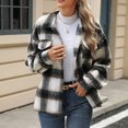 thumbnail image 2 of ameIAEA Womens Plaid Shacket Jackets Long Sleeve Collar Button Down Fall Coat with Pockets, 2 of 7