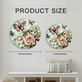 thumbnail image 7 of YladaFaie Home PVC Silent Wall Clock for Bathroom Indoor Decoration No Ticking 10 Inch Round Small Clock for Hospital Classroom Home Living Room Butterfly Patten, 7 of 7