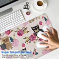 thumbnail image 4 of Long Mouse Pads for Desk,Yorkie and Pioneer Flower Desk Mats on Top Of Desks, Desk Mouse Pad Extra Large with 3mm Non-Slip Base and Stitched Edge for Gaming,Office,Work,Home 31.5"x11.8", 4 of 6