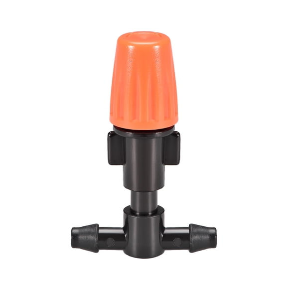 Adjustable Spray Drippers, Mist Nozzle Sprinkler w 1/4" Barb Tee Joints Connector System Kit, 20 Pcs