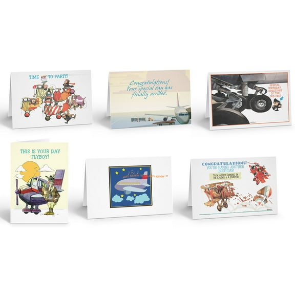 Stonehouse Collection - Airplane Birthday Cards - Pilot Birthday Card - Assorted